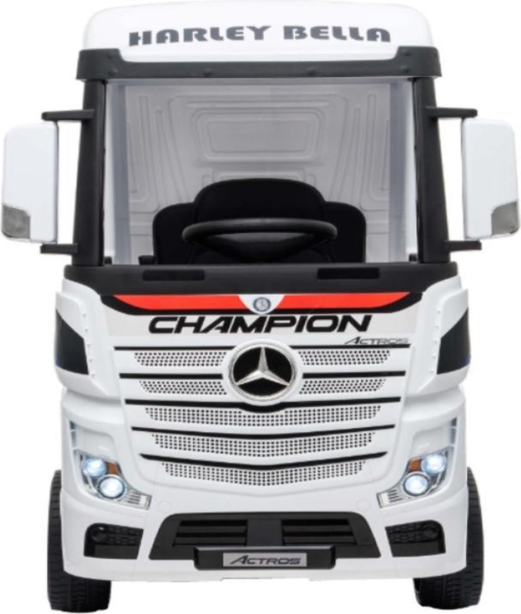 Mercedes Benz Actros Wit - Multimedia Editie - 4-wiel aandrijving - Softstart | Elektrische Kinderauto | Met afstandsbediening